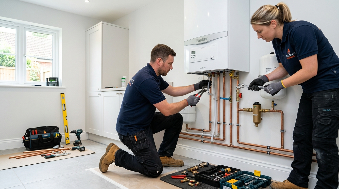 Professional boiler installation
